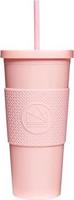 Neon Kactus Pohár na nápoje so slamkou 625 ml ružový