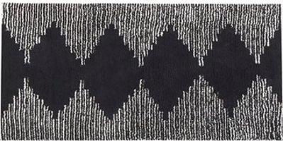 Bavlnený koberec 80 × 150 cm čierny/biely BATHINDA, 303209