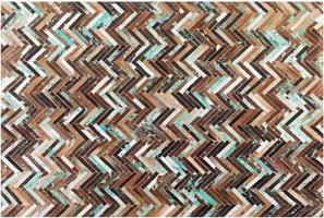 Patchwork koberec z hovädzej kože v hnedo-modrých odtieňoch 140 × 200 cm AMASYA, 57132