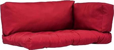 Podušky na paletový nábytok, 3 ks, červené, polyester
